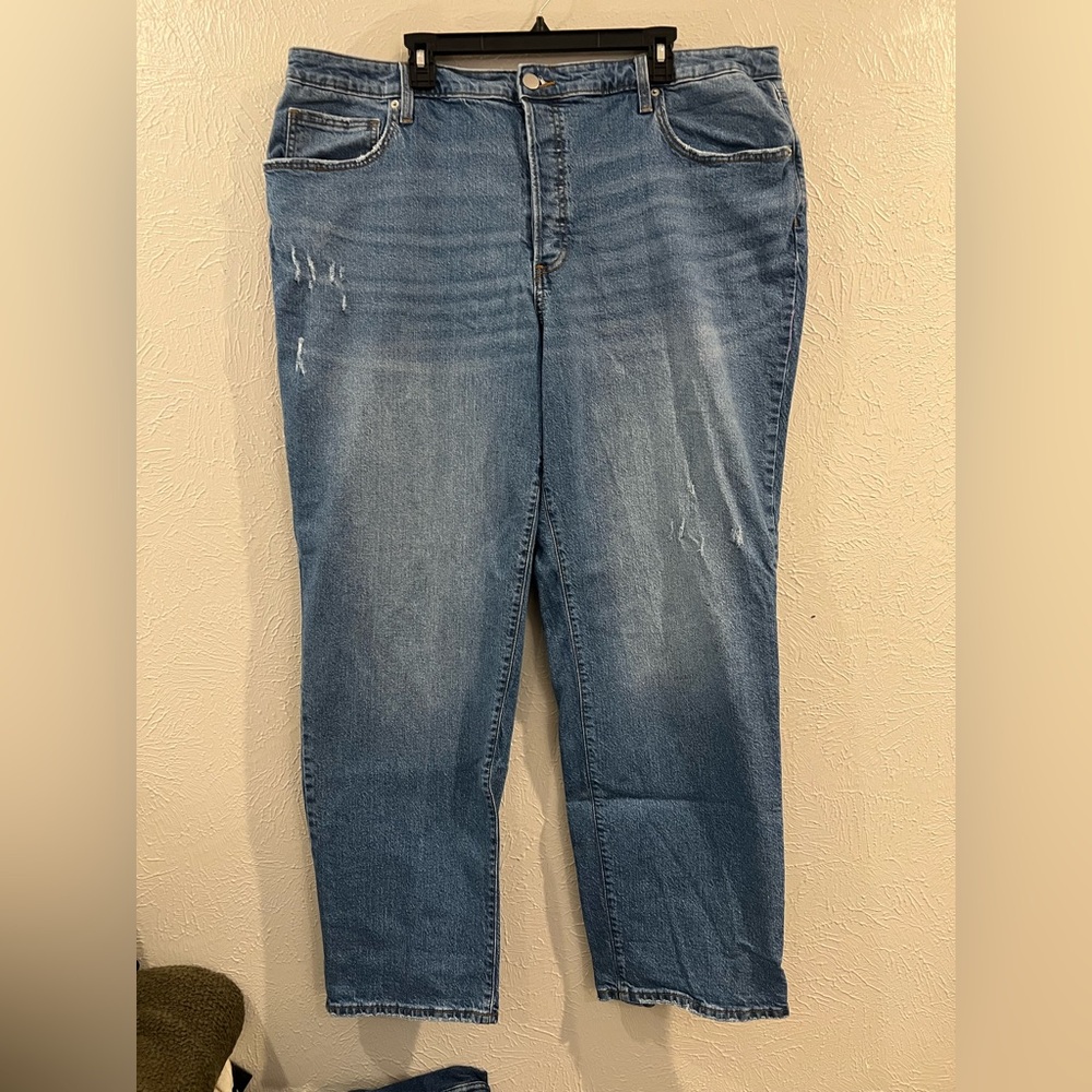 Women's High-Rise 90's Straight Jeans - Universal Thread™ Medium Wash 22 - Picture 2 of 8